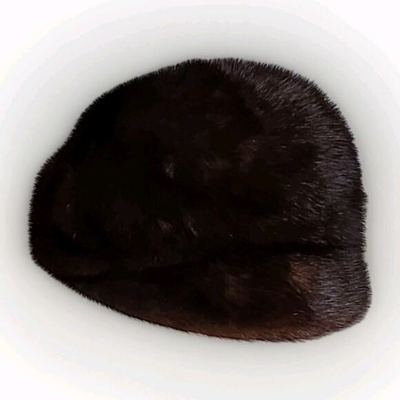 John T Shayne Chicago Mr R Vintage 50s 100% Real Mink Fur Hat w/ Box Brown XS main image 2